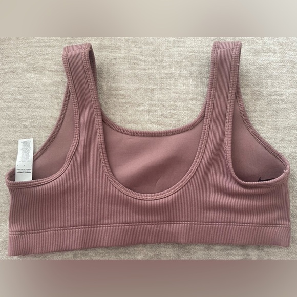 Nike Alate All U Light Support Lightly Lined Ribbed Sport Bra in Smokey Mauve L - Picture 5 of 6